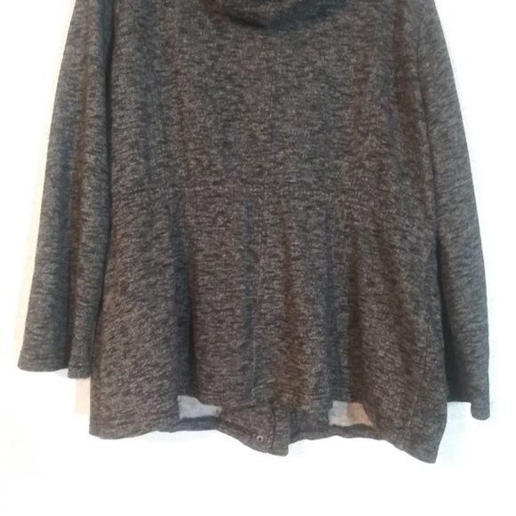 Merona women's XL black and gray marbled lightweight hooded jacket - Picture 8 of 14